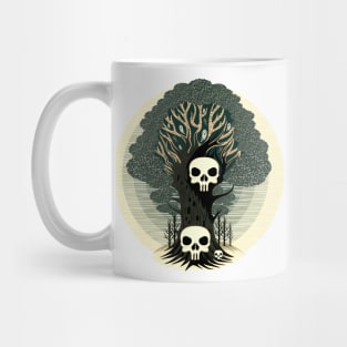 Evil Spirits Tree with skulls and Ghosts Mug